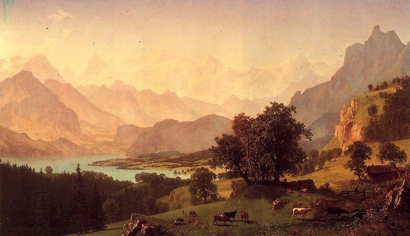 Albert Bierstadt Bernese Alps, oil on canvas China oil painting art